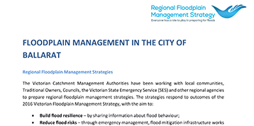 Floodplain Management in the City of Ballarat
